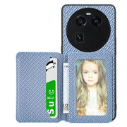 Carbon Fiber Magnetic Card Bag Phone Case, For OPPO Find X6, For OPPO Reno5 5G, For OPPO Reno7 5G, For OPPO Reno8 T 4G - InStock
