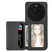 Carbon Fiber Magnetic Card Bag Phone Case, For OPPO Find X6, For OPPO Reno5 5G, For OPPO Reno7 5G, For OPPO Reno8 T 4G - InStock