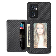 Carbon Fiber Magnetic Card Bag Phone Case, For OPPO Find X6, For OPPO Reno5 5G, For OPPO Reno7 5G, For OPPO Reno8 T 4G - InStock