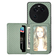 Carbon Fiber Magnetic Card Bag Phone Case, For OPPO Find X6, For OPPO Reno5 5G, For OPPO Reno7 5G, For OPPO Reno8 T 4G - InStock
