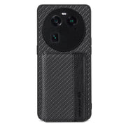 Carbon Fiber Magnetic Card Bag Phone Case, For OPPO Find X6, For OPPO Reno5 5G, For OPPO Reno7 5G, For OPPO Reno8 T 4G - InStock