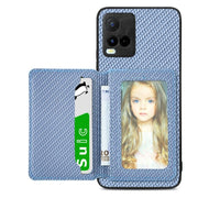 Carbon Fiber Magnetic Card Bag Phone Case, For vivo X70, For vivo Y16, For vivo Y21, For Xiaomi 13 Lite - InStock