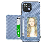 Carbon Fiber Magnetic Card Bag Phone Case, For Xiaomi Mi 11 Lite, For Xiaomi Redmi Note 12 Pro+ 5G Global, For Xiaomi Poco X3 NFC, For Xiaomi Poco X5 Pro - InStock