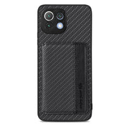 Carbon Fiber Magnetic Card Bag Phone Case, For Xiaomi Mi 11 Lite, For Xiaomi Redmi Note 12 Pro+ 5G Global, For Xiaomi Poco X3 NFC, For Xiaomi Poco X5 Pro - InStock