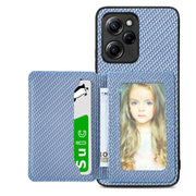 Carbon Fiber Magnetic Card Bag Phone Case, For Xiaomi Mi 11 Lite, For Xiaomi Redmi Note 12 Pro+ 5G Global, For Xiaomi Poco X3 NFC, For Xiaomi Poco X5 Pro - InStock