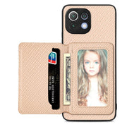 Carbon Fiber Magnetic Card Bag Phone Case, For Xiaomi Mi 11 Lite, For Xiaomi Redmi Note 12 Pro+ 5G Global, For Xiaomi Poco X3 NFC, For Xiaomi Poco X5 Pro - InStock
