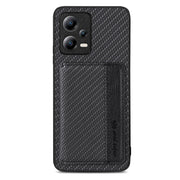 Carbon Fiber Magnetic Card Bag Phone Case, For Xiaomi Poco X5, For Xiaomi Redmi Note 10 5G, For Xiaomi Redmi Note 12 5G Global - InStock