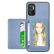 Carbon Fiber Magnetic Card Bag Phone Case, For Xiaomi Poco X5, For Xiaomi Redmi Note 10 5G, For Xiaomi Redmi Note 12 5G Global - InStock
