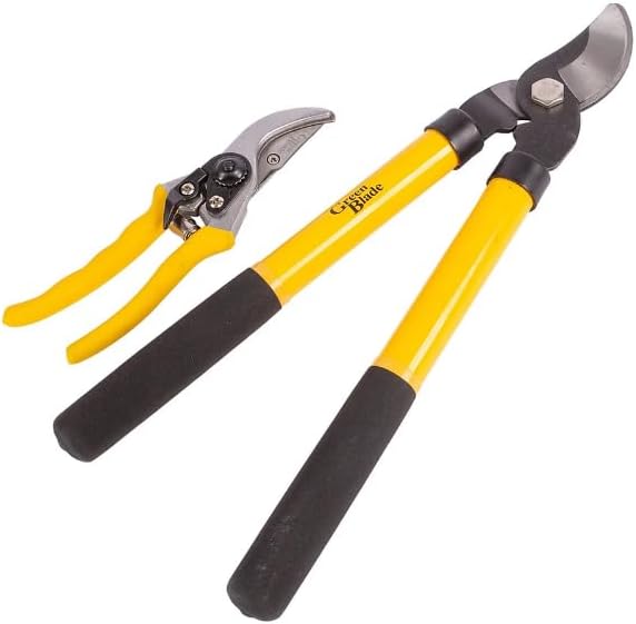 2 Piece Garden Pruning Set with Lopper and Secateurs