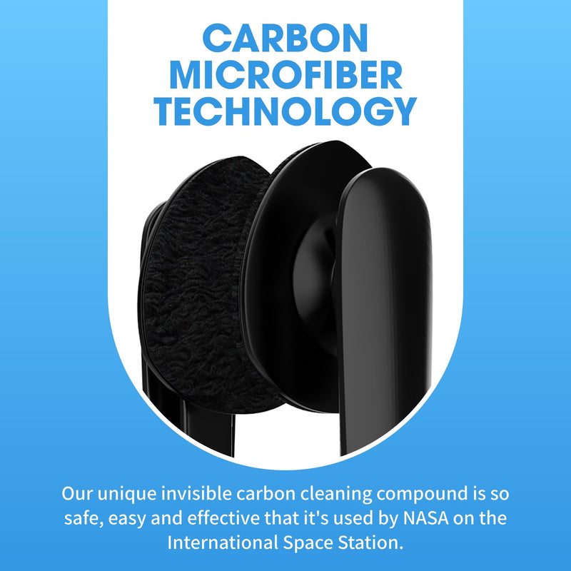 CarbonKlean Peeps Eyeglass Lens Cleaner – NASA-Used Carbon Microfiber, 500 Uses, Electroplated Silver