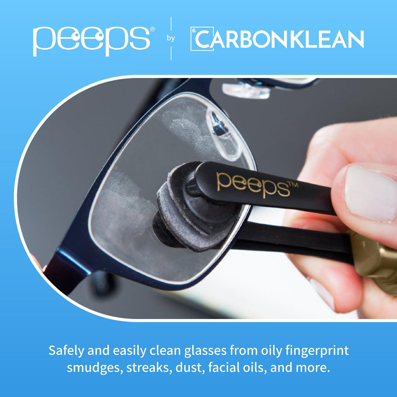 CarbonKlean Peeps Glasses Cleaner - Carbon Microfiber Tech (2 Count)