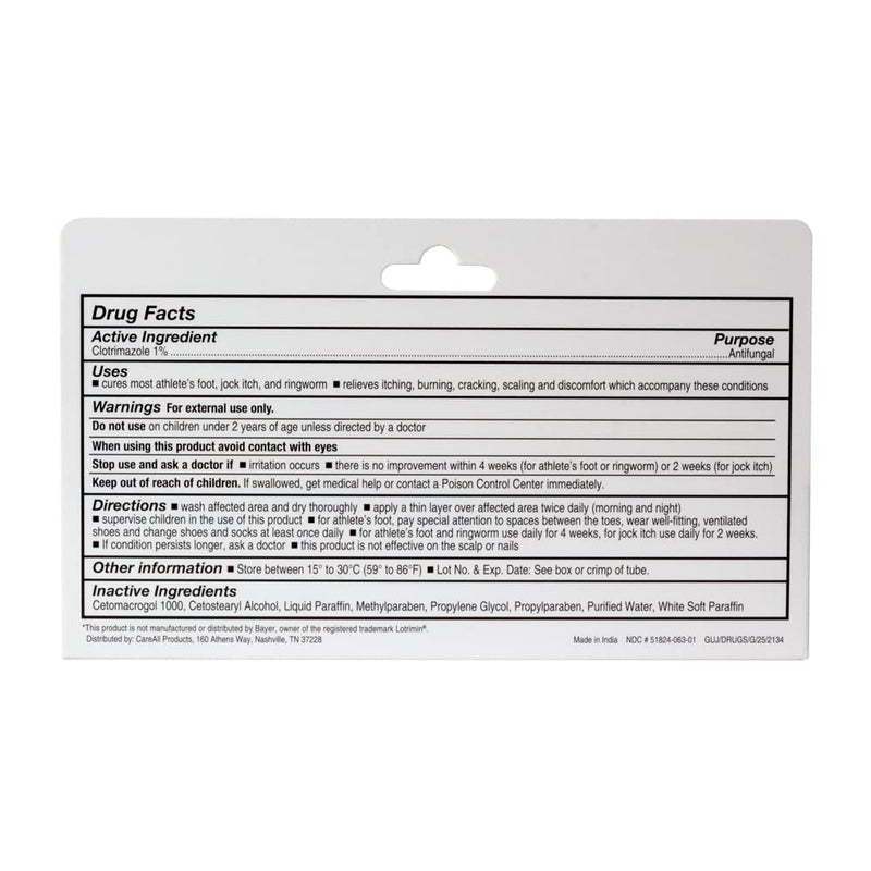 CareAll Clotrimazole 1% Antifungal Cream 4 Pack | Treats Athlete’s Foot, Jock Itch & Ringworm (Compare to Leading Brand)