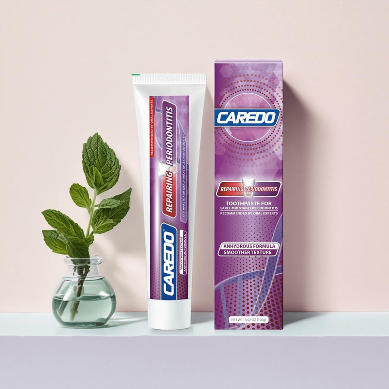 CAREDO Gum Toothpaste for Periodontitis & Gum Disease | Receding Gums, Gingivitis & Bad Breath - 3.52 oz