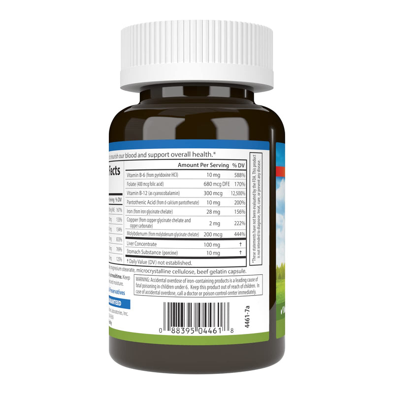 Carlson Blood Nutrients 28 mg Iron, 180 Capsules