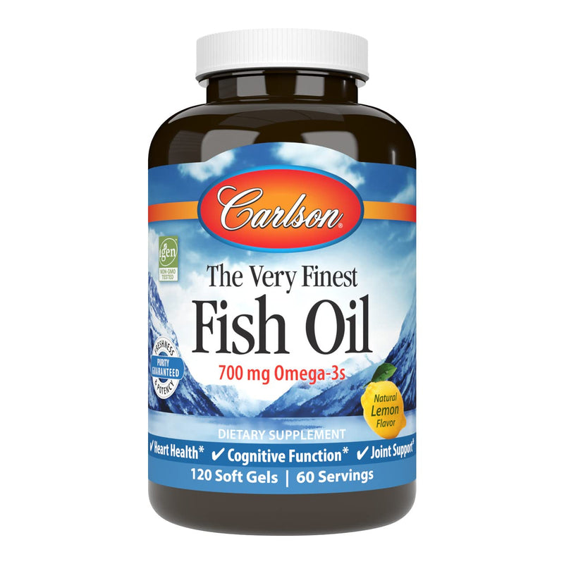 Carlson - The Very Finest Fish Oil 700 mg Omega-3 Lemon 120 Softgels
