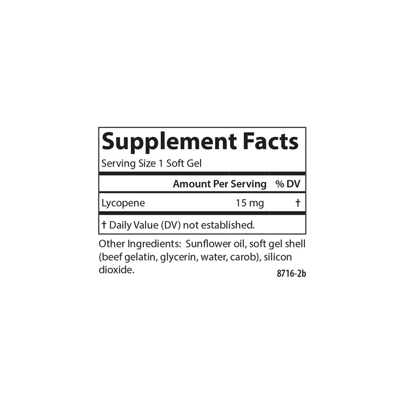 Carlson Lycopene 15 mg – Tomato-Free Prostate Health & Circulation Support (60 Softgels, Pack of 2)