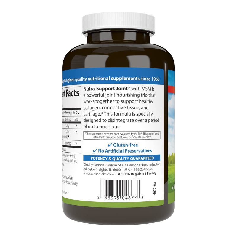 Carlson Nutra-Support: Glucosamine, Chondroitin & MSM for Joint Health (120 tablets)