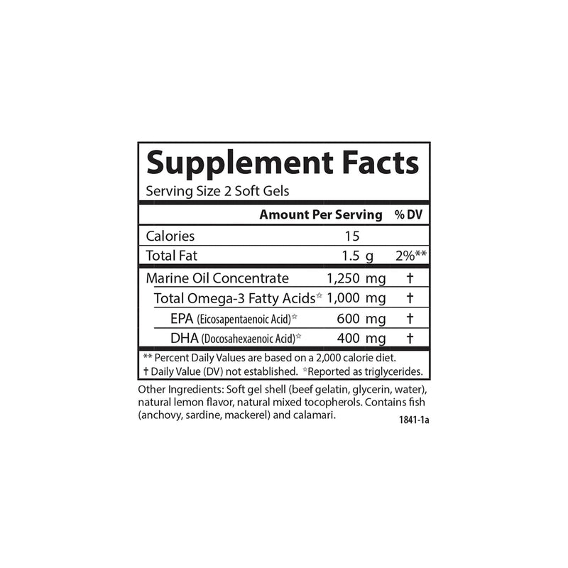 Carlson Teen's Max Catch Minis - 1000 mg Omega-3s | Brain & Mood Support, 60 Softgels