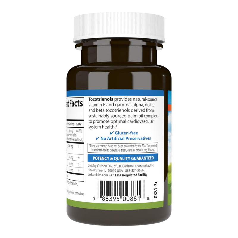 Carlson Tocotrienols 40 mg – Natural Vitamin E, 90 Softgels