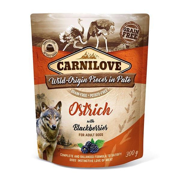 Carnilove Ostrich with Blackberries Wet Dog Food 12 x 300g