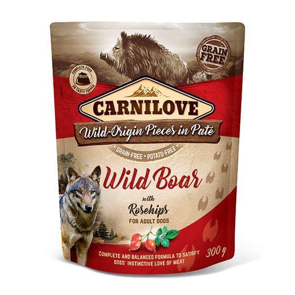 Carnilove Wild Boar with Rosehips Wet Dog Food 300g