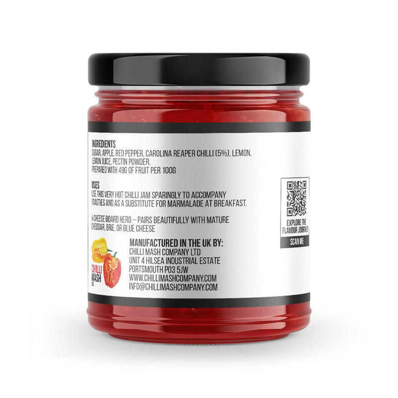 Carolina Reaper Chilli Jam | 190g | Chilli Mash Co. | Sweet & Fiery Heat