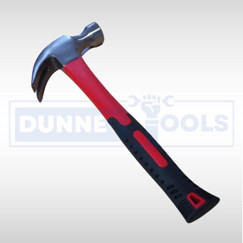 20oz Fibreglass Claw Hammer with Rubber Grip Handle