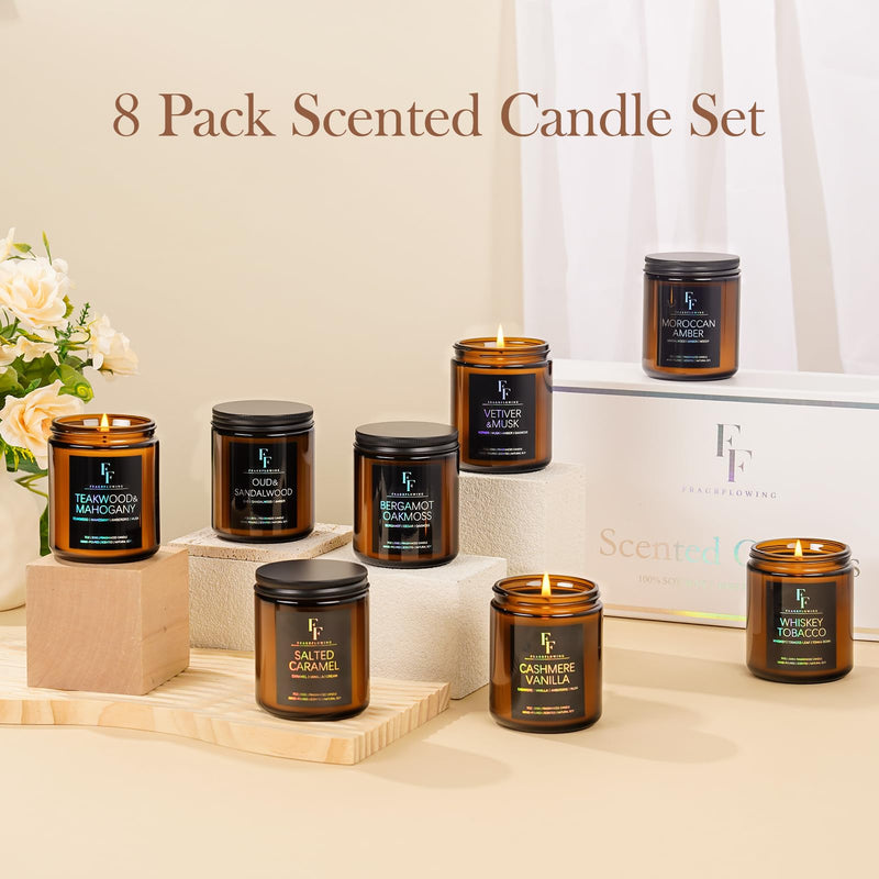 Cashmere Vanilla Scented Candle – 7oz Soy Wax, Aromatherapy Gift for Women & Men