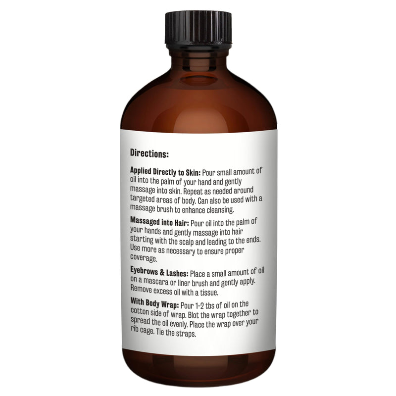 Pure Castor Oil Pack Kit, Large – Hexane-Free Cold-Pressed Castor Oil in Glass Bottle with Adjustable Reusable Organic Cotton Wrap | M3 Naturals