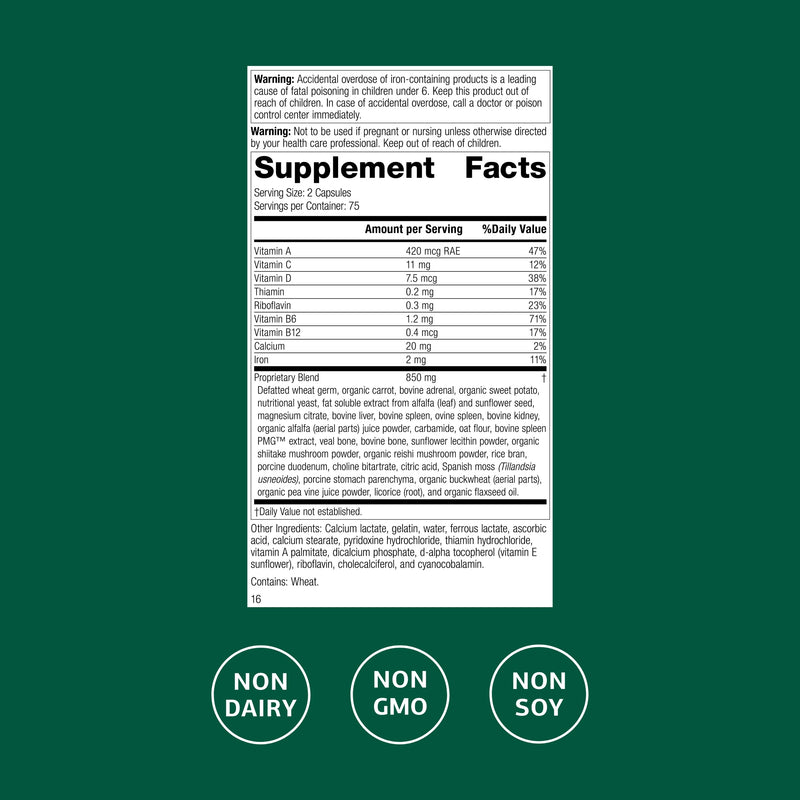 Catalyn with Iron by Standard Process – Energy & Metabolism Support (150 Capsules)