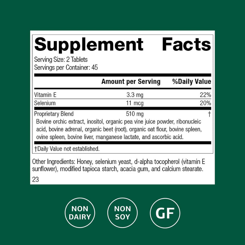 Cataplex E by Standard Process – Whole Food RNA Supplement & Antioxidant (90 Tablets)