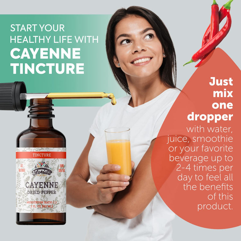 FLORIDA HERBS Cayenne Tincture Extract – Organic Cayenne, 2 oz