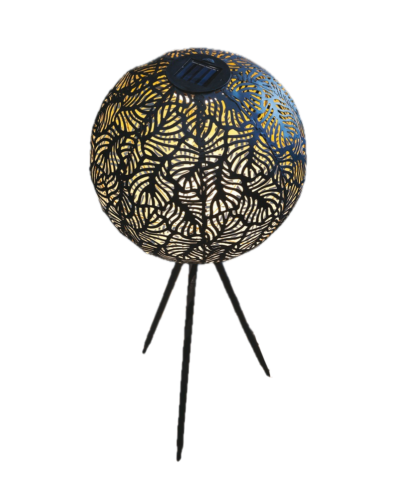 Solar Free Standing Leaf Effect Sphere