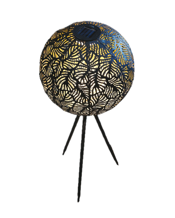 Solar Free Standing Leaf Effect Sphere