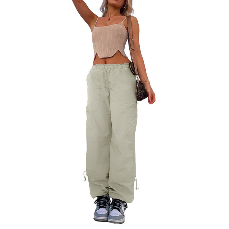 Multi-bag Straight Cargo Casual Pants