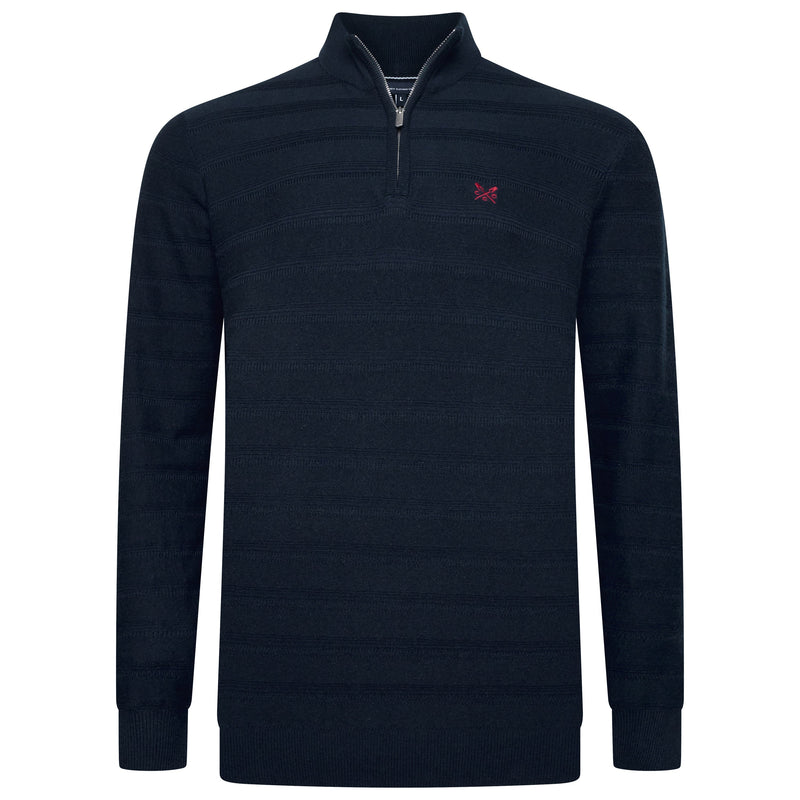 Crew Clothing Company Cashmere & Silk Blend Quarter Zip Jumper