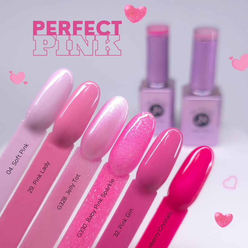 PERFECT PINK Collection of 6 - hema free Gel Polish