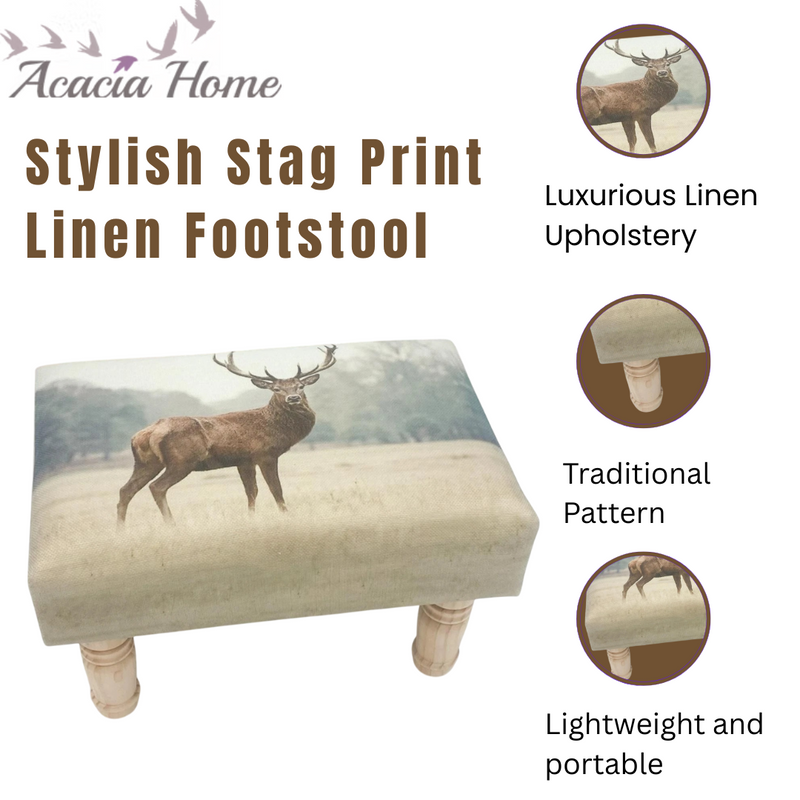 STAG FOOTSTOOL - Lightweight and Luxurious
