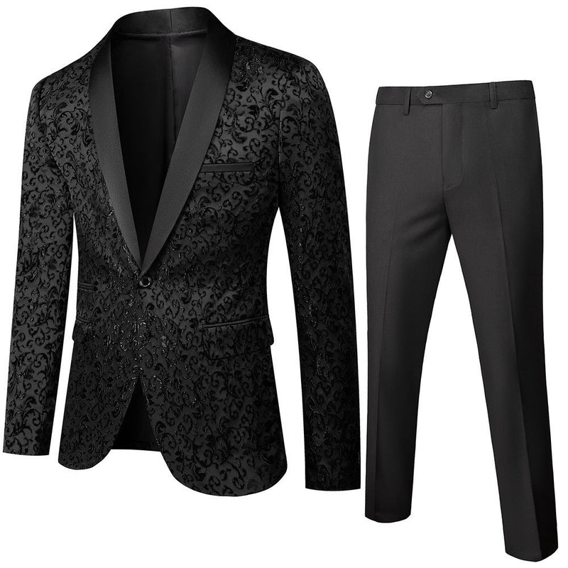 Men's Business Casual Suit Men's Slim Fit Two-piece Suit