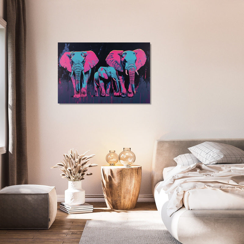 Elephant Family Harmony Canvas