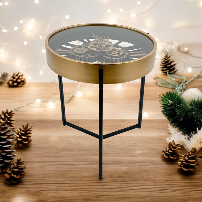 49CM GEAR CLOCK TABLE 49*49*55cm