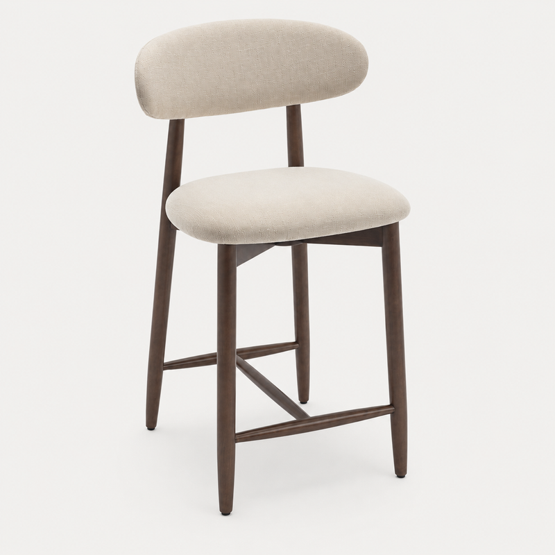 Henley Set of 2 Scandi Beige Bar Stool