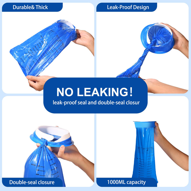 CDThinkingU Vomit Bags 1000ml – 40 Pack, Leak-Proof Emesis Bags for Travel & Nausea