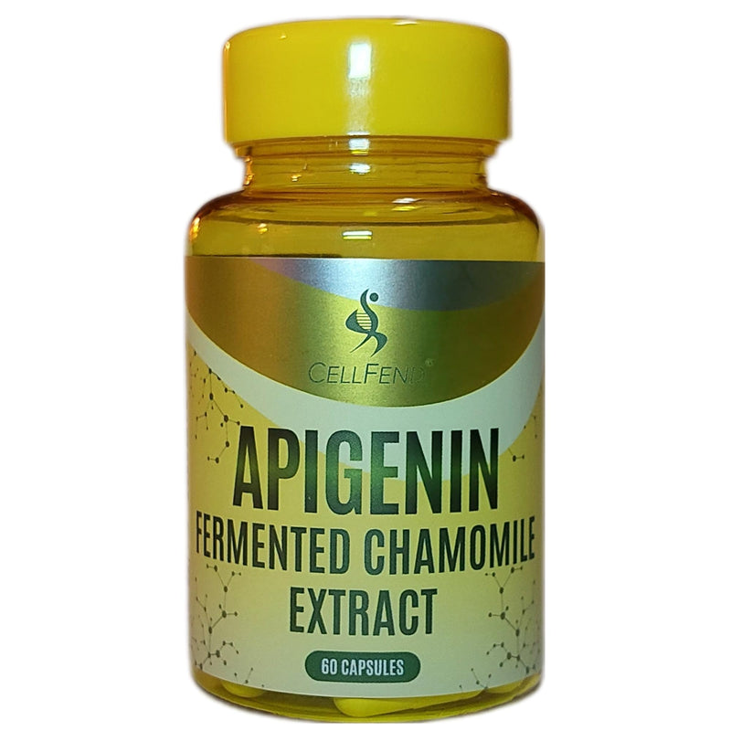 CellFend Apigenin | Fermented Chamomile Extract | 100 mg Apigenin per Capsule | 60 Vegan Capsules (500 mg)
