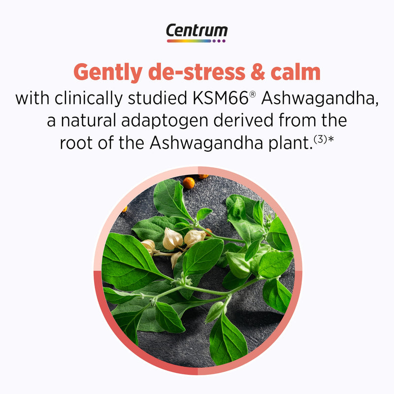 Centrum Clear Mind & Calm Mood Menopause Support Tablets – EnXtra & KSM-66, 30 Count