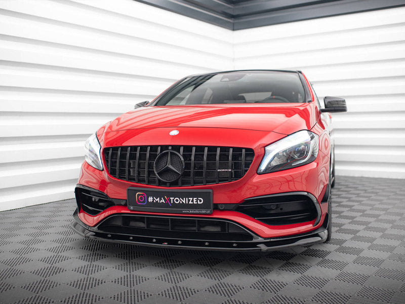 Maxton Design - FRONT SPLITTER V.1 MERCEDES A45 AERO W176 FACELIFT (2015-2018)
