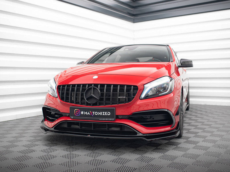 Maxton Design - FRONT SPLITTER V.2 MERCEDES A45 AERO W176 FACELIFT (2015-2018)