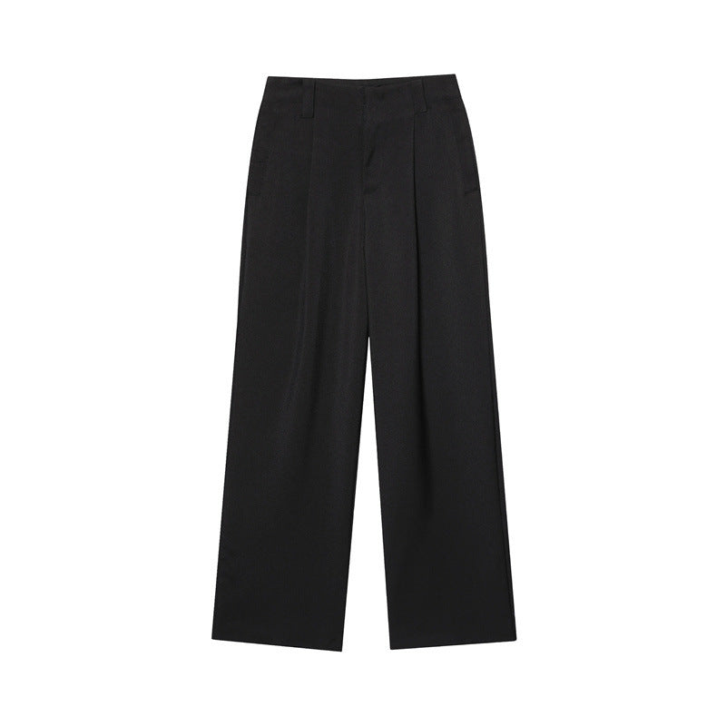 Loose Vest Casual Pleated Pants