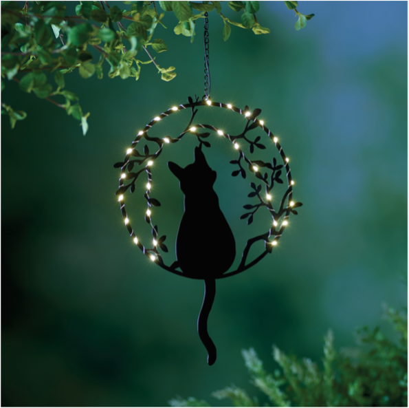 Hanging Solar Cat (24cm chain)