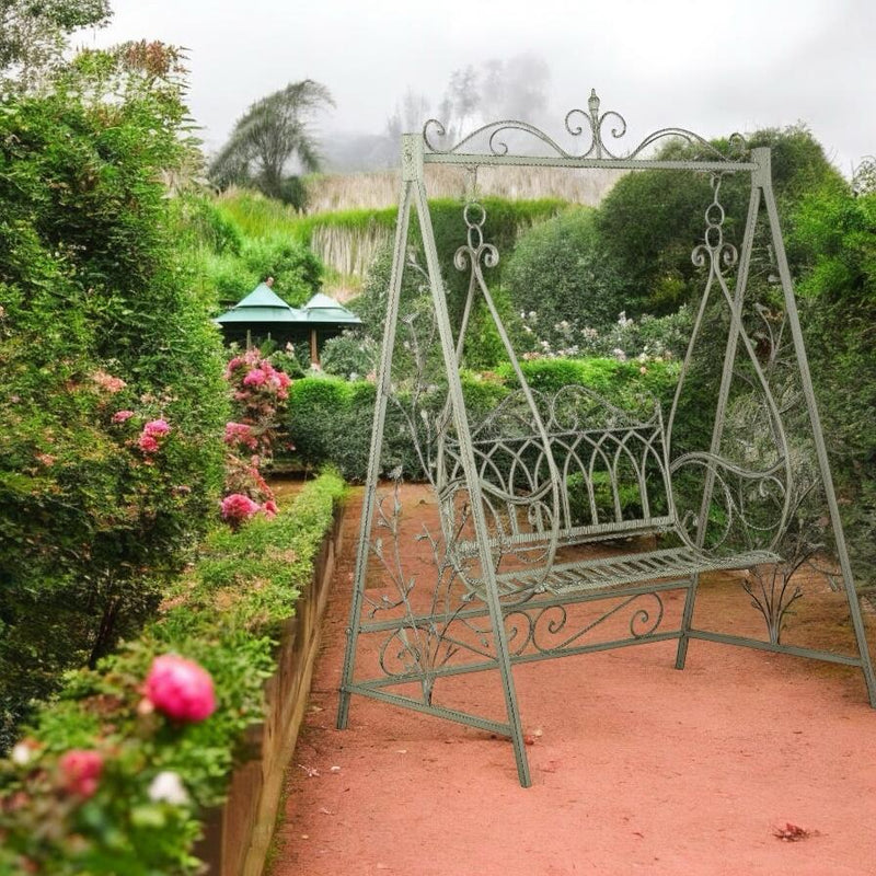CREAM METAL SWING BENCH